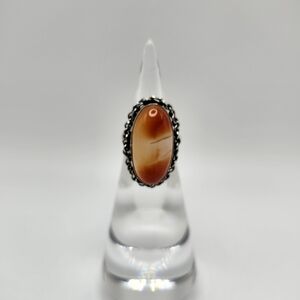 Sterling Silver Autumn Colored Agate Ring
